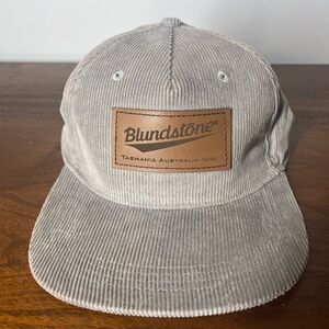 Blundstone Beige Corduroy Hat with Leather Patch